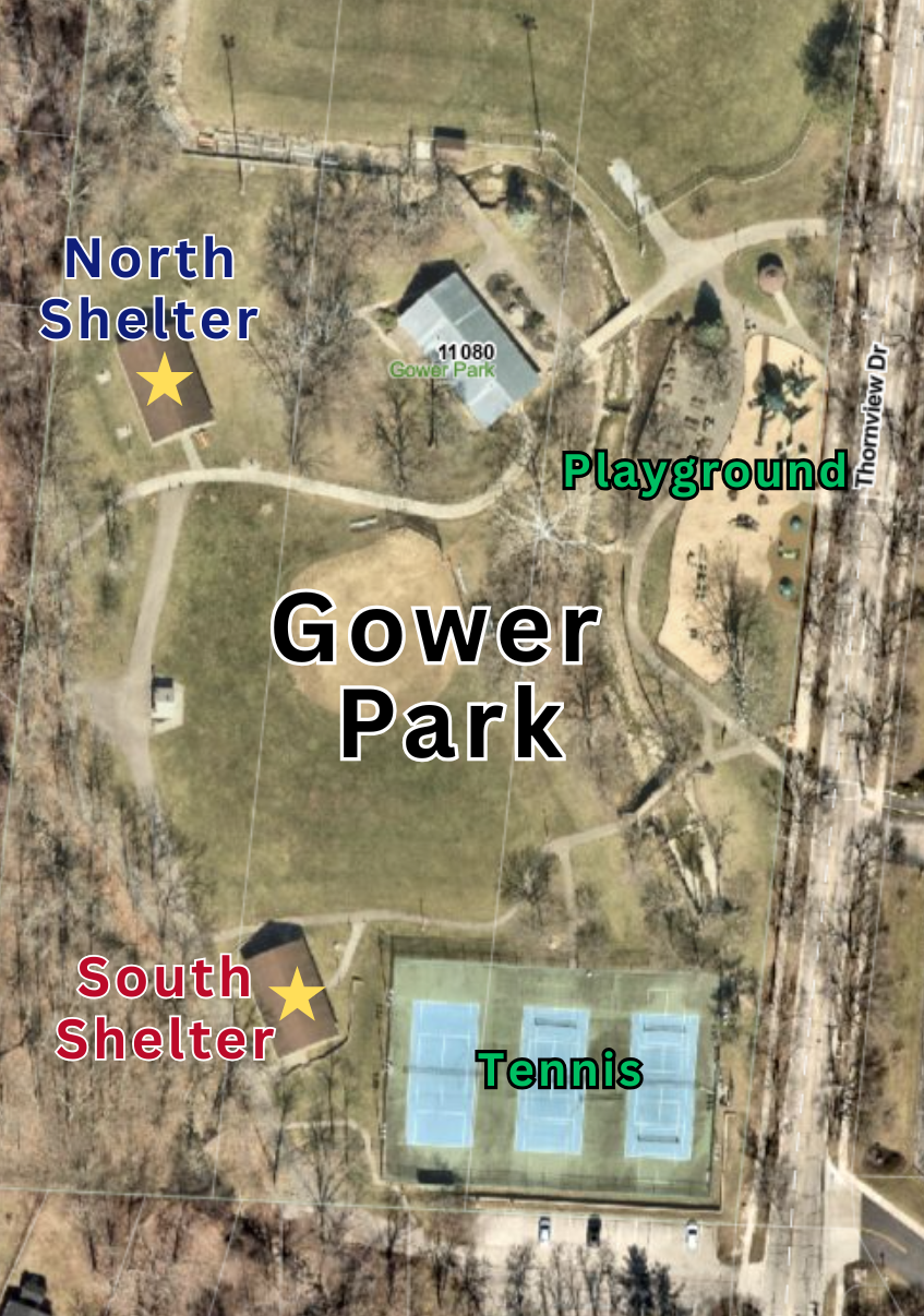gower shelter map
